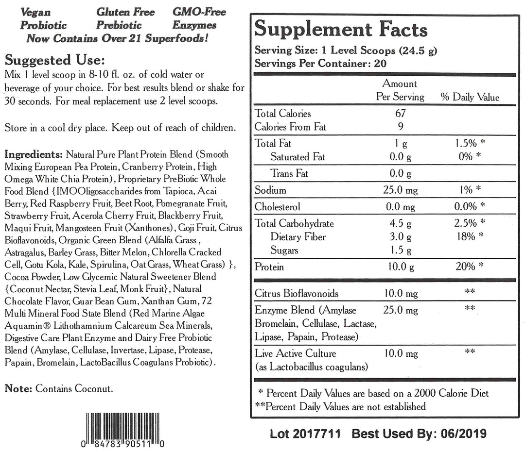 Live Plant Protein Powder - Vanilla