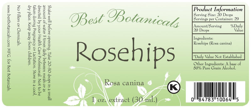 Rosehips Extract Label