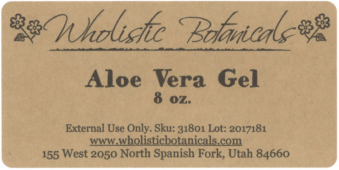 Aloe Vera Gel Label
