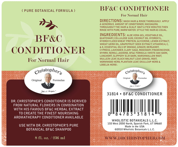 BF&C Conditioner Label