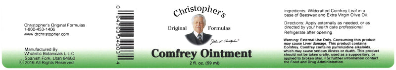 Comfrey Ointment Label