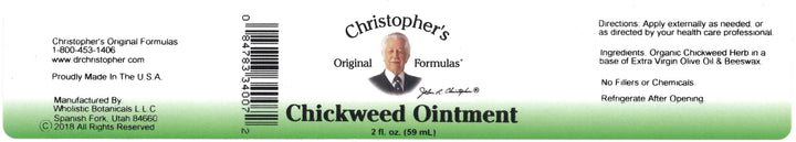 Chickweed Ointment Label