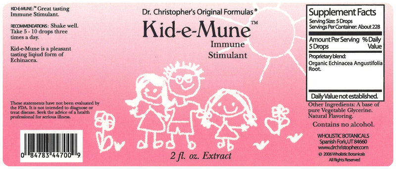 Kid-e-Mune Extract Label