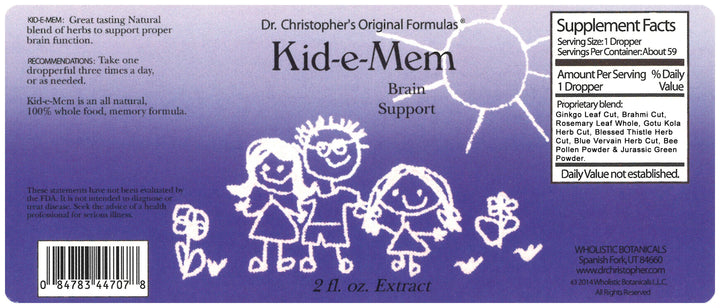 Kid-e-Mem Extract Label