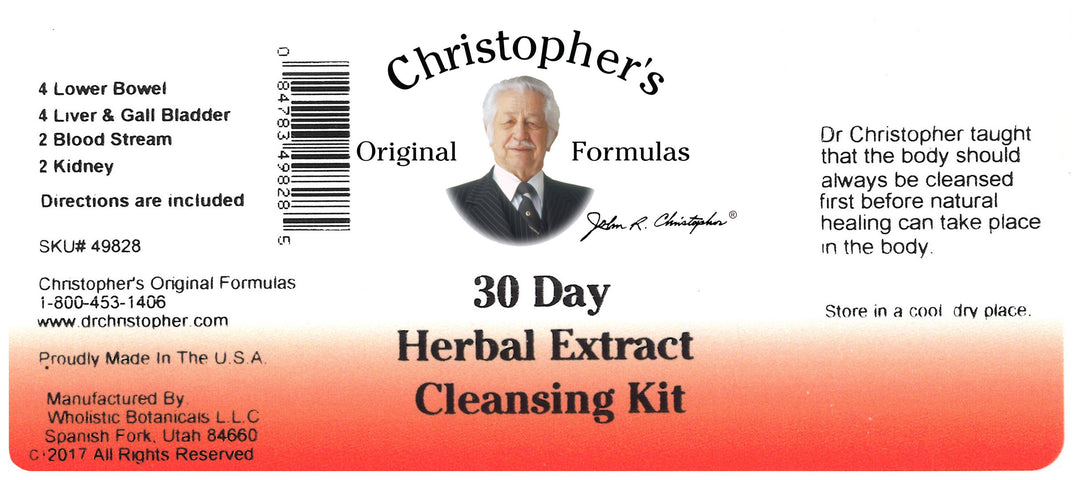 Herbal Cleansing Extract Kit Label