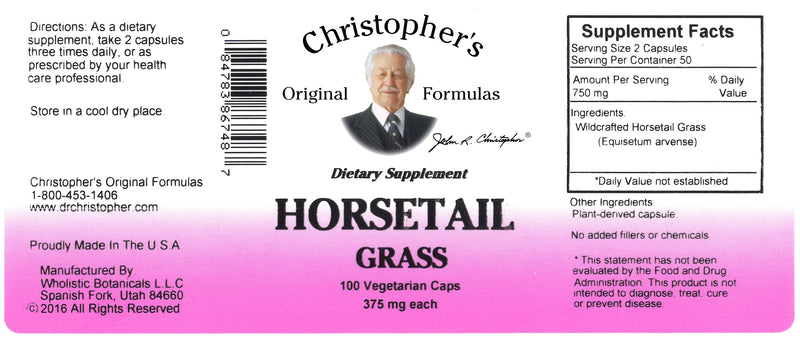 Horsetail Herb Capsule Label