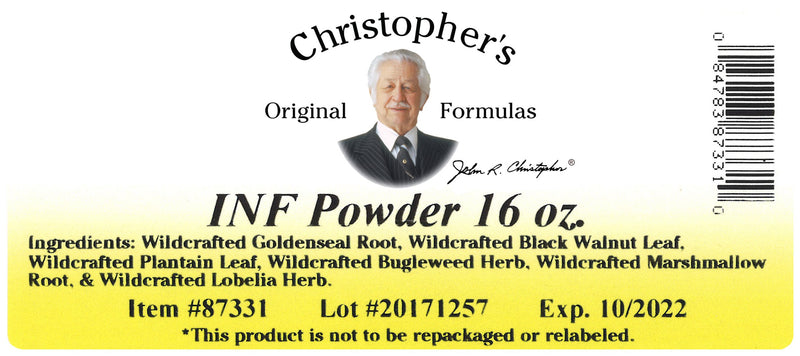 INF Powder Label