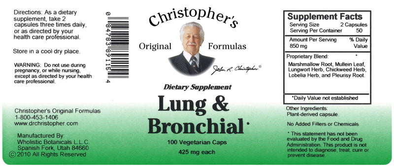 Lung & Bronchial Capsule Label