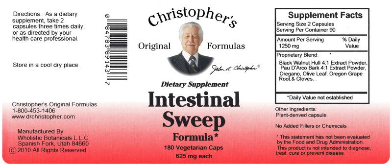 Intestinal Sweep Capsule Label