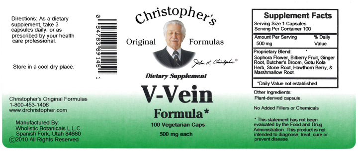 V-Vein Capsule Label