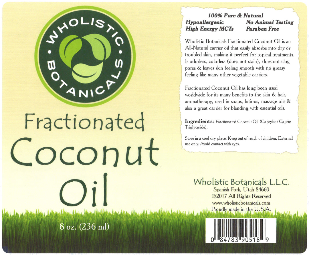 Fractionated Coconut Oil Label