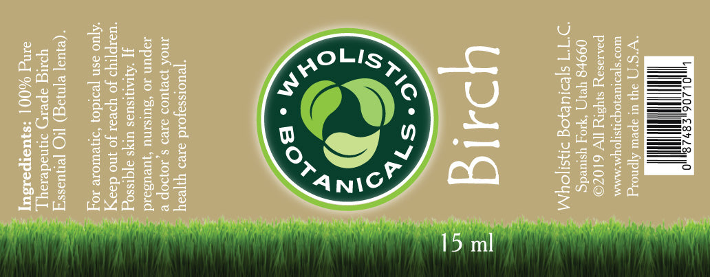 Birch Essential Oil Label