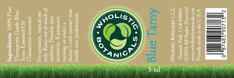 Blue Tansy Essential Oil Label