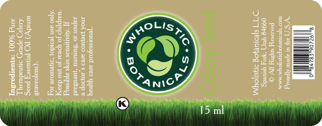 Celery Seed Essential Oil Label