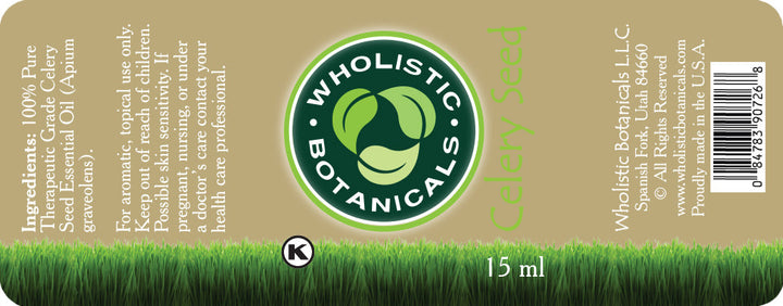 Celery Seed Essential Oil Label