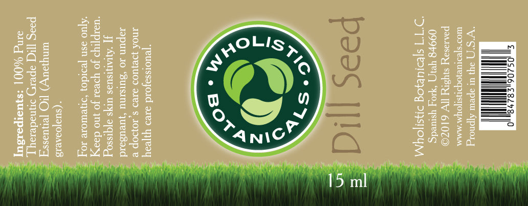 Dill Seed Essential Oil Label