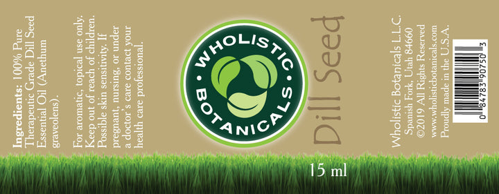 Dill Seed Essential Oil Label
