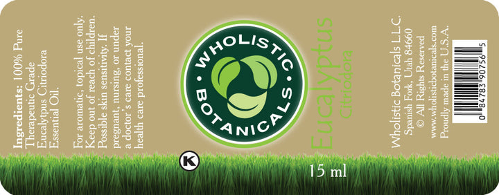 Eucalyptus Citriodora Essential Oil Label