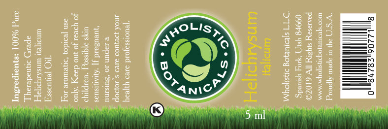 Helichrysum Italicum Essential Oil Label