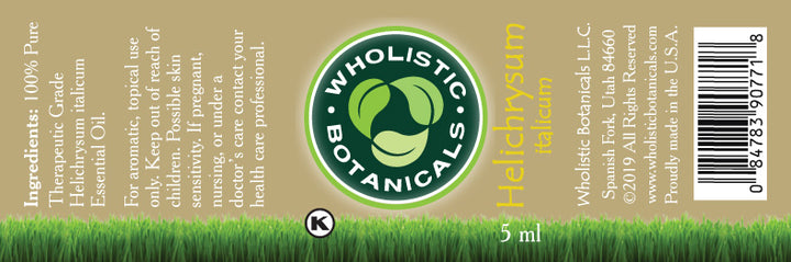 Helichrysum Italicum Essential Oil Label