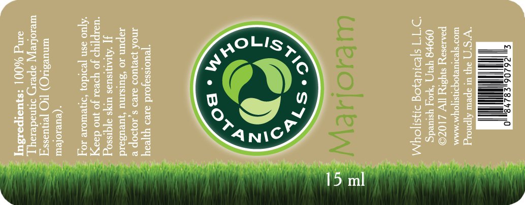 Marjoram Essential Oil Label