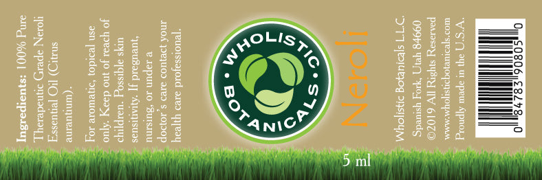 Neroli Essential Oil Label