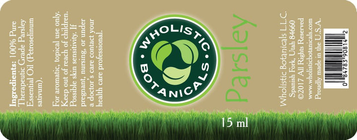 Parsley Essential Oil Label