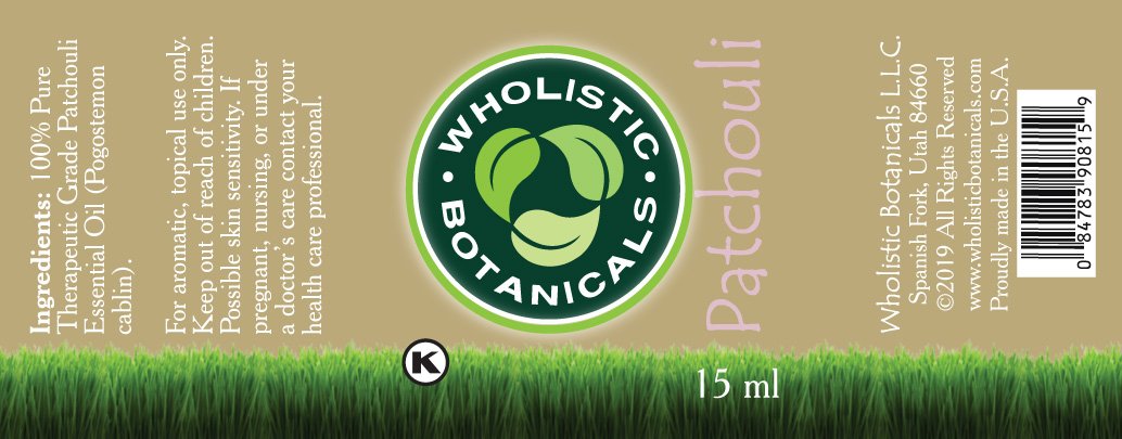 Patchouli Essential Oil Label
