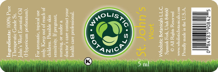 St. John's Wort Essential Oil Label
