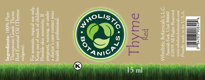 Thyme Red Essential Oil Label